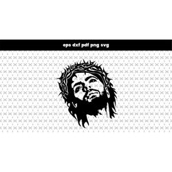 Jesus Christ SVG files for laser cut, DXF, PDF pattern vector file, for laptop stickers, for phone case, files for cricu
