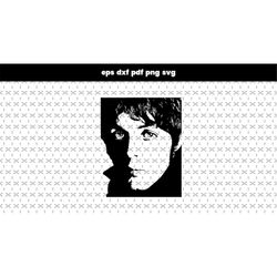 Paul McCartney SVG files for laser cut, DXF, PDF pattern vector file, for laptop stickers, for phone case, files for cri