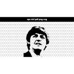 Paul McCartney decal, stickers for car SVG files, for cricut design poster, vintage sweatshirt, shirt pattern PDF, patte