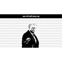 Donald Trump SVG files for laser cut, DXF, PDF pattern vector file, for laptop stickers, for phone case, files for cricu