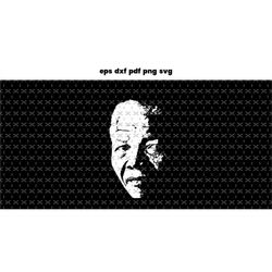 nelson mandela SVG files for laser cut, DXF, PDF pattern vector file, for laptop stickers, for phone case, files for cri