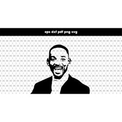 will smith SVG, stickers macbook or poster art print svg files, for cricut design tshirt, will smith decal files for cri