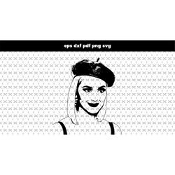 katy perry decal, sticker for car SVG files, for cricut design poster, vintage sweatshirt katy perry, shirt pattern PDF,