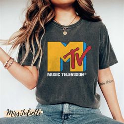 Comfort Colors Vintage 90s Music Television MTV Shirt, Retro MTV Logo Shirt, Vintage 70s 80s 90s Shirt, Music Lovers Shi