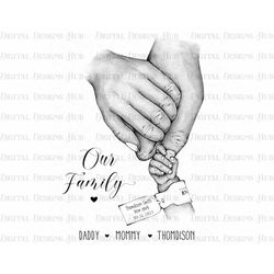Family Png For Print Gift For New Dad, Father's Day Design Png New Mom And Dad Gifts, Family PNG Gift For Husband, First