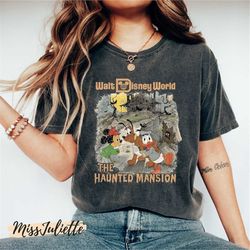 Comfort Colors Vintage Disney The Haunted Mansion Shirt, Retro Mickey And Friends Shirt, Haunted Mansion Shirt, Hallowee