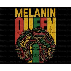 Melanin Queen Black Girl Png, African American Png for Shirts, Black Girl Magic, Black Women Png, Black Woman Art, Subli