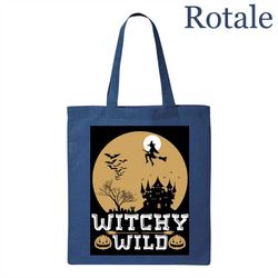 Witchy Wild Tote Bag, Halloween Party Tote Bag, Witches Halloween Tote Bag, Halloween Pumpkin Tote Bag, Gift For Hallowe