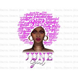 Birthday Queen Png Black Queen Quotes, June Girl Melanin Queen PNG For Sublimation, Afro Girl Afro Women Png, Black Girl