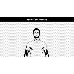 Christiano Ronaldo decal, funny CR7, poster art files for laser cut, DXF CNC, wood carving, stickers for phone case SVG