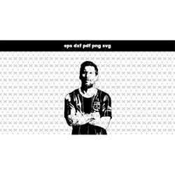 Lionel Messi SVG files for laser cut, DXF, PDF pattern vector file, for laptop stickers, for phone case, files for cricu