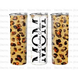 Leopard Mothers Day Tumbler Png, Mama Tumbler Leopard Sublimation Design, Gift For Mom, MOM Tumbler Wrap PNG Add Kids Na