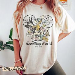 Vintage Walt Disney World Est 1971 Comfort Colors Shirt, Mickey and Friend Shirt, Disneyworld 1971 Shirt, Disney Family