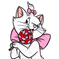 Marie Svg, White Cat Svg, White Kitten Svg, Pink Bow Svg, Donut Svg, Marie Cat Svg, Cat Lovers Svg, Disney Cat, Marie Ca