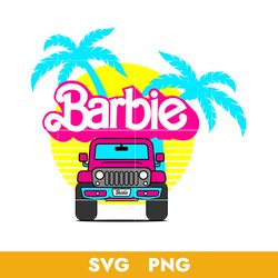 Barbie Jeep Car Svg, Retro Barbie Girl Svg, Pink Baby Doll Jeep Car Svg, Png, BB18072329