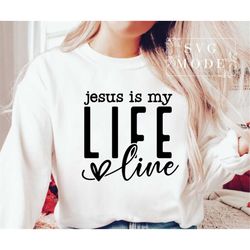 Jesus Is My Life Line SVG PNG, Created With a Purpose Svg, Christian Svg, Worthy Svg, You Matter Svg, Religious Svg, Fai
