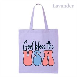 God Bless The USA Tote Bag, 4th Of July Gift, Independence Day Tote Bag, Shopping Bag, Patriotic Gift Bag, Freedom Tote