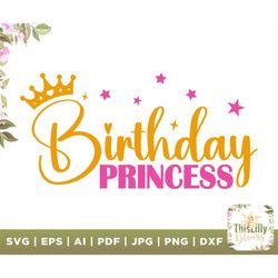 Birthday Princess SVG PNG, Girls Birthday SVG, princess svg, Birthday svg, Birthday Party Shirts, baby girl svg, cricut,