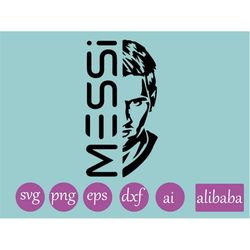 Messi SVG, Cutting File, Png Eps Dxf Digital Clipart, Great for Viny Decals, Stickers, T-Shirts, Mugs & More! Craft Svg
