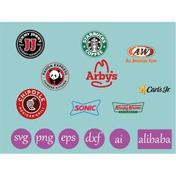 Fast-food SVG  - Svg Png Dxf - Cricut - Silhouette | Great for Stickers, T-shirts, Mugs and More! Restaurant - Craft Fil