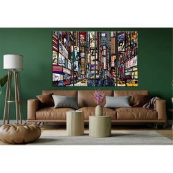 New York City Canvas Wall Art Times Square Wall Art  New York Wall Decor New York Canvas Print New York Painting Print