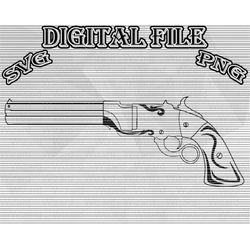 Volcanic Pistol 1855 svg , Volcanic Pistol Cricut , 1899-1900 Old Pistol svg , SVG PNG Ready-to-print DIGITAL