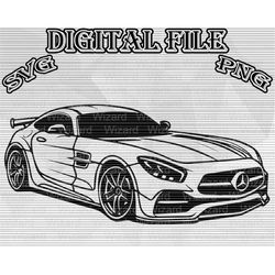 2018 Mercedes AMG GT R SVG, Mercedes-Amg GT4 png, Vector art,Mercedes-Amg GT4 Illustration, Drawing, mercedes amg vector