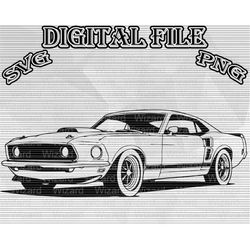 Ford MUSTANG 1968 Drift SVG, American Muscle, PNG, Vector art, Illustration, Drawing, Mustang vector, mustang 1968 svg,