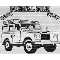 Land Rover Series 1 SVG , Land Rover 1950 , Vector, Illustration Drawing, vintage car vector, Instant Download, ready to