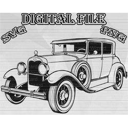 1927 Ford Model A SVG , Ford Model A 1931 , Vector, Illustration Drawing, vintage car vector, Instant Download, ready to