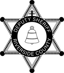 RIVERSIDE COUNTY DEPUTY SHERIFF BADGE VECTOR LINE ART CNC FILE for laser engraving, cnc router, cutting file