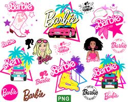 Barbie Png Bundle, Barbie Girl Pink Bundle Png