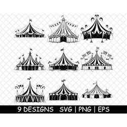 Carnival Amusement Park Tent Canopy Pop-up Circus Parade  Ferris PNG,SVG,Eps,Cricut,Silhouette,Cut,Laser,Stencil,Sticker
