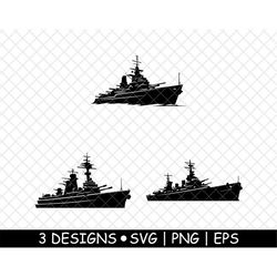 Battleship Navy Warship Naval Vessel Fleet Military Sea Boat PNG,SVG,EPS,Cricut,Silhouette,Cut,laser,Stencil,Sticker,Dec