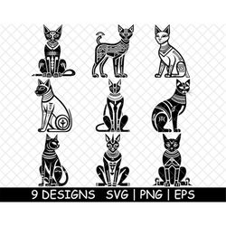 Bastet Egypt Cat God, lioness Bast love sun fertility,PNG,SVG,EPS-Cricut-Silhouette-Cut-Engrave-Stencil-Sticker,Decal,Ve