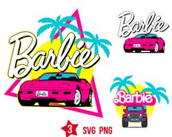 barbie car svg, barbie girl pink car svg png