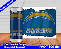 Chargers Tumbler Design PNG, 20oz Skinny Tumbler Sublimation Template, Chargers Tumbler Straight and Tapered Design,