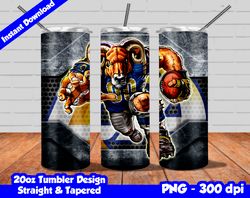 Rams Tumbler Design PNG, 20oz Skinny Tumbler Sublimation Template, Rams Tumbler Straight and Tapered Design,