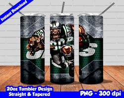 Jets Tumbler Design PNG, 20oz Skinny Tumbler Sublimation Template, Jets Tumbler Straight and Tapered Design,