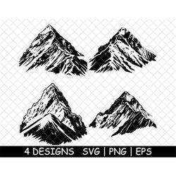 Mt. Everest Highest Peak, Himalayas Sagarmatha Nepal Summit | SVG-PNG-EPS, Cut-Cricut-Sticker-Wood Laser-Decals-Stencil-