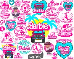 barbie quotes svg bundle, barbie icons logo svg, barbie princess silhouette svg, barbie svg, cricut cut file