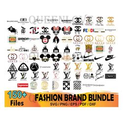 150 Fashion Brand Bundle Png, LV Png, Gucci Png, Chanel Png