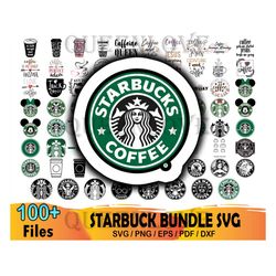 100 Starbuck Bundle Svg, Starbucks Svg, Starbucks Logo Svg