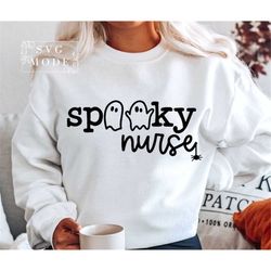 Spooky Nurse SVG PNG, Spooktacular Nurse Svg, Halloween Nurse Svg, Nurse Fall Shirt, Funny Nurse Svg, Spooky Vibes Svg,