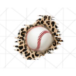 Leopard Baseball Patches PNG, Baseball Splash PNG, Baseball Leopard Patch Sublimation Design, Watercolor Background PNG,