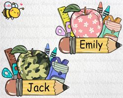 Personalization Back To School Png for Kids, First Day of School Png, Gift for Boy and Girl, Student Teacher Gift, Kinde
