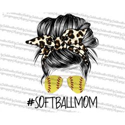 Softball mom Png, Softball Mama Png, Softball messy bun png, Softball Sublimation Design, Sports Png, Summer Png, Retro