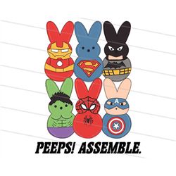 Easter Superhero PNG, Easter Bunny Superheroes Sublimation Design, Cartoon Heroes Screenprint Design