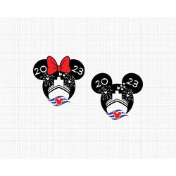 2023, Cruise, Mickey Minnie Mouse, Matching, Couple, Vacation, Family Trip, Ship, Svg and Png Formats, Cut, Cricut, Silh