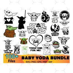 100 Baby Yoda Bundle Svg, Star Wars Svg, The Child Svg